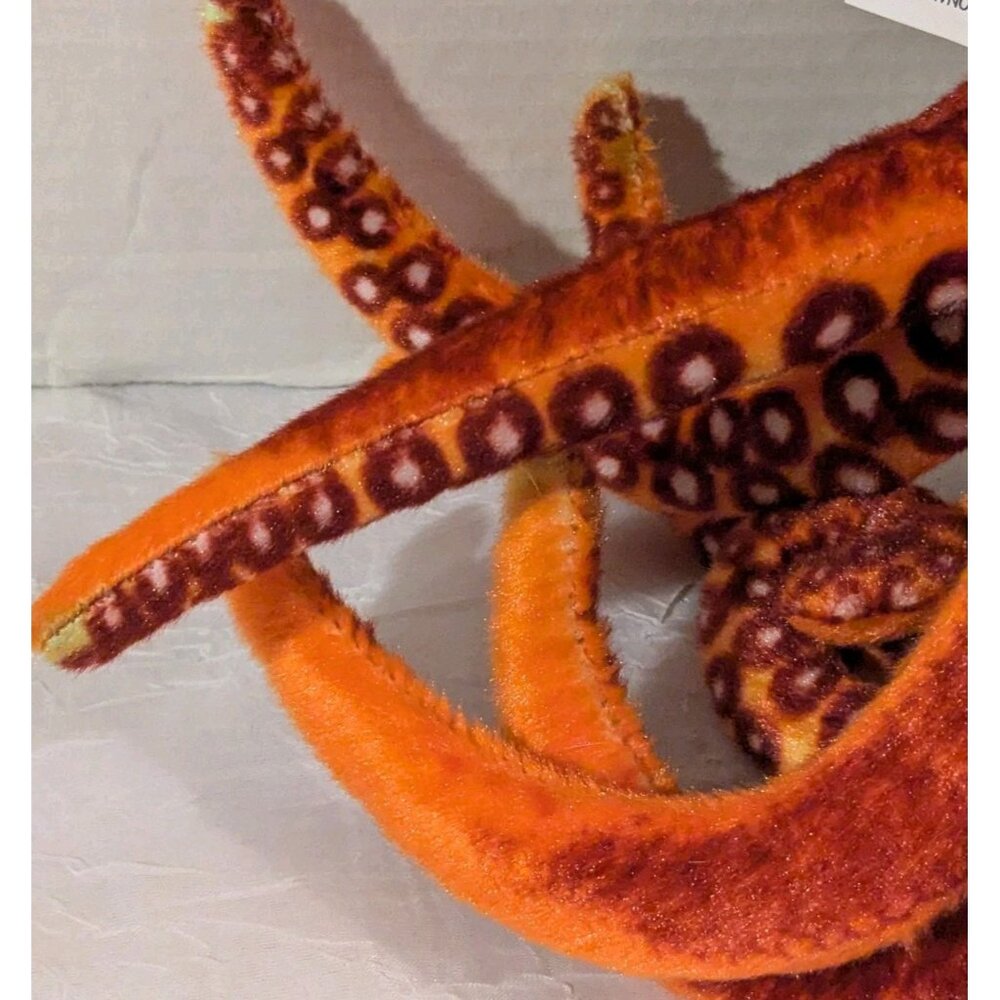 National Geographic Octopus Plush Realistic Orange Stuffed Animal Ocean Sea 11" - Picture 13 of 16
